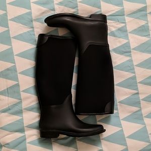 Zara basics high rain boots
